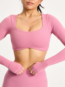 Long Sleeve Curve Crop - Bloom