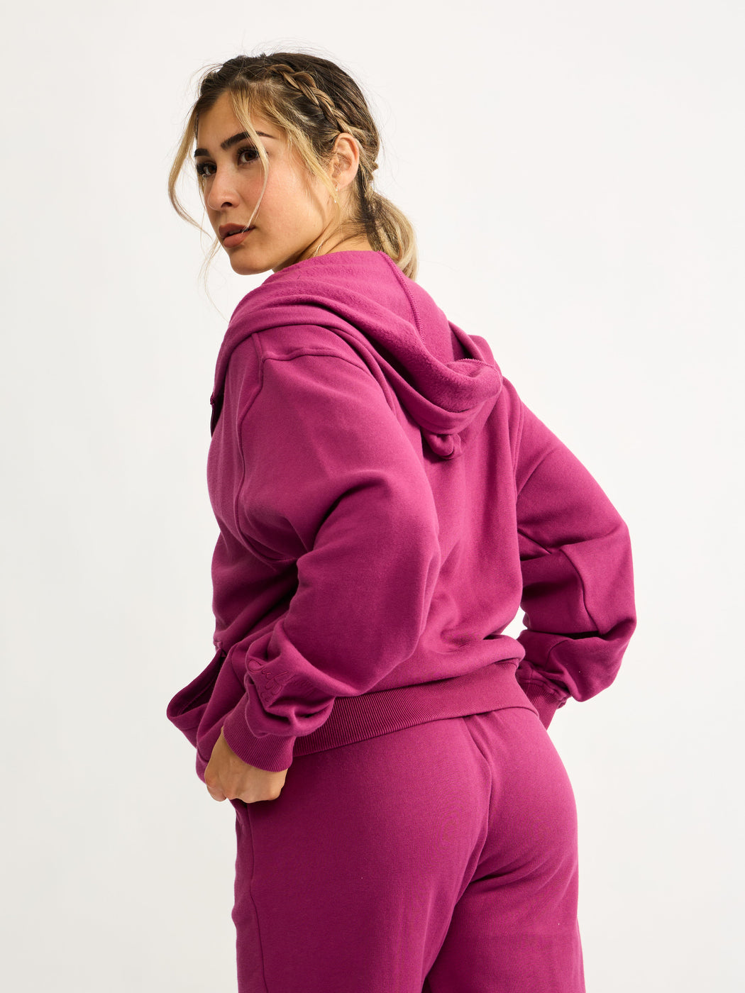 Threads Zip Hoodie - Empire Rose