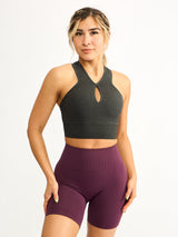 Thumbnail 3 of Sphynx Seamless Sports Bra - Charcoal, 3 of 5