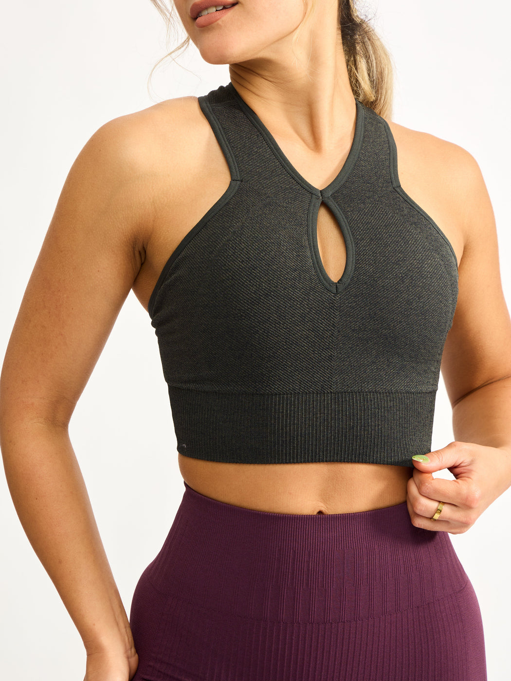 Sphynx Seamless Sports Bra - Charcoal