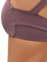Thumbnail 4 of Double Twist Sports Bra - Mocha Berry, 4 of 5