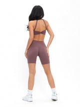 Thumbnail 5 of Double Twist Sports Bra - Mocha Berry, 5 of 5