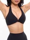 Poshknit Twist Halter - Onyx Black