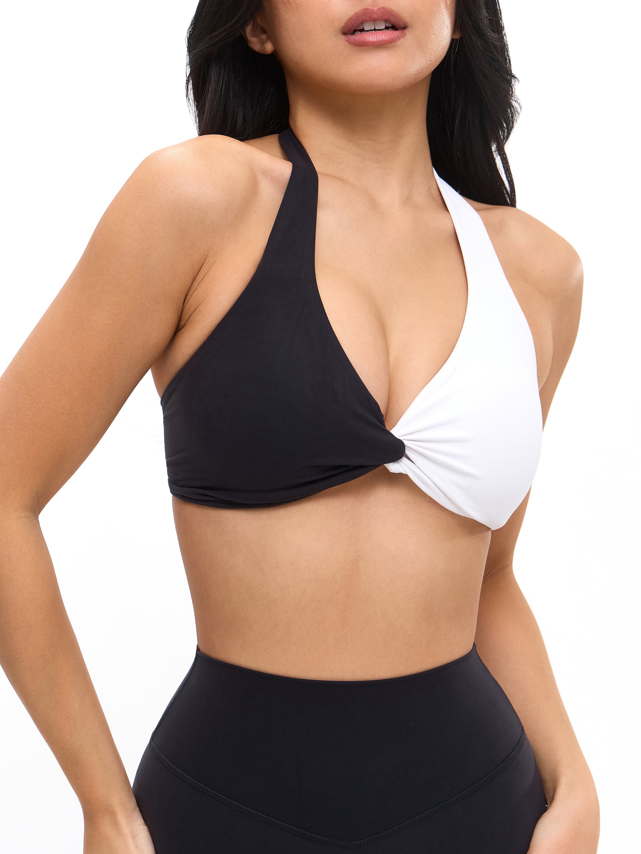 Poshknit Twist Halter - Black / White