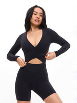 Thumbnail 6 of Poshknit Wrap Bodysuit - Onyx Black, 6 of 6