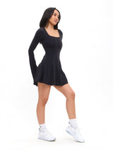 Thumbnail 2 of Poshknit Hourglass Dress - Onyx Black, 2 of 7