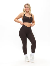 Thumbnail 4 of Ribbed Cross Waist Legging - Cold Brew, 4 of 5