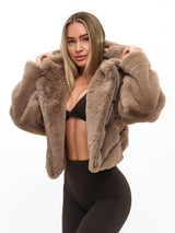 Thumbnail 1 of Cruellafree Faux Fur Coat - Fawn, 1 of 5