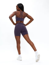 Thumbnail 2 of Poshknit Scrunch Short 7" - Purple Shadow, 2 of 6