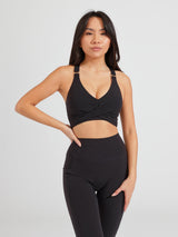 Thumbnail 3 of Candy Wrap Sports Bra - Onyx Black, 3 of 9