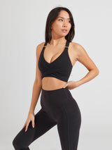 Thumbnail 2 of Candy Wrap Sports Bra - Onyx Black, 2 of 9