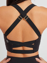 Thumbnail 7 of Candy Wrap Sports Bra - Onyx Black, 7 of 9