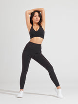 Thumbnail 6 of Candy Wrap Sports Bra - Onyx Black, 6 of 9