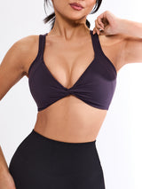 Thumbnail 1 of Twisted Curve Sports Bra - Purple Shadow, 1 of 5