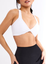 Thumbnail 1 of Twisted Curve Sports Bra - White, 1 of 6