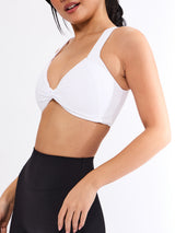 Thumbnail 3 of Twisted Curve Sports Bra - White, 3 of 6