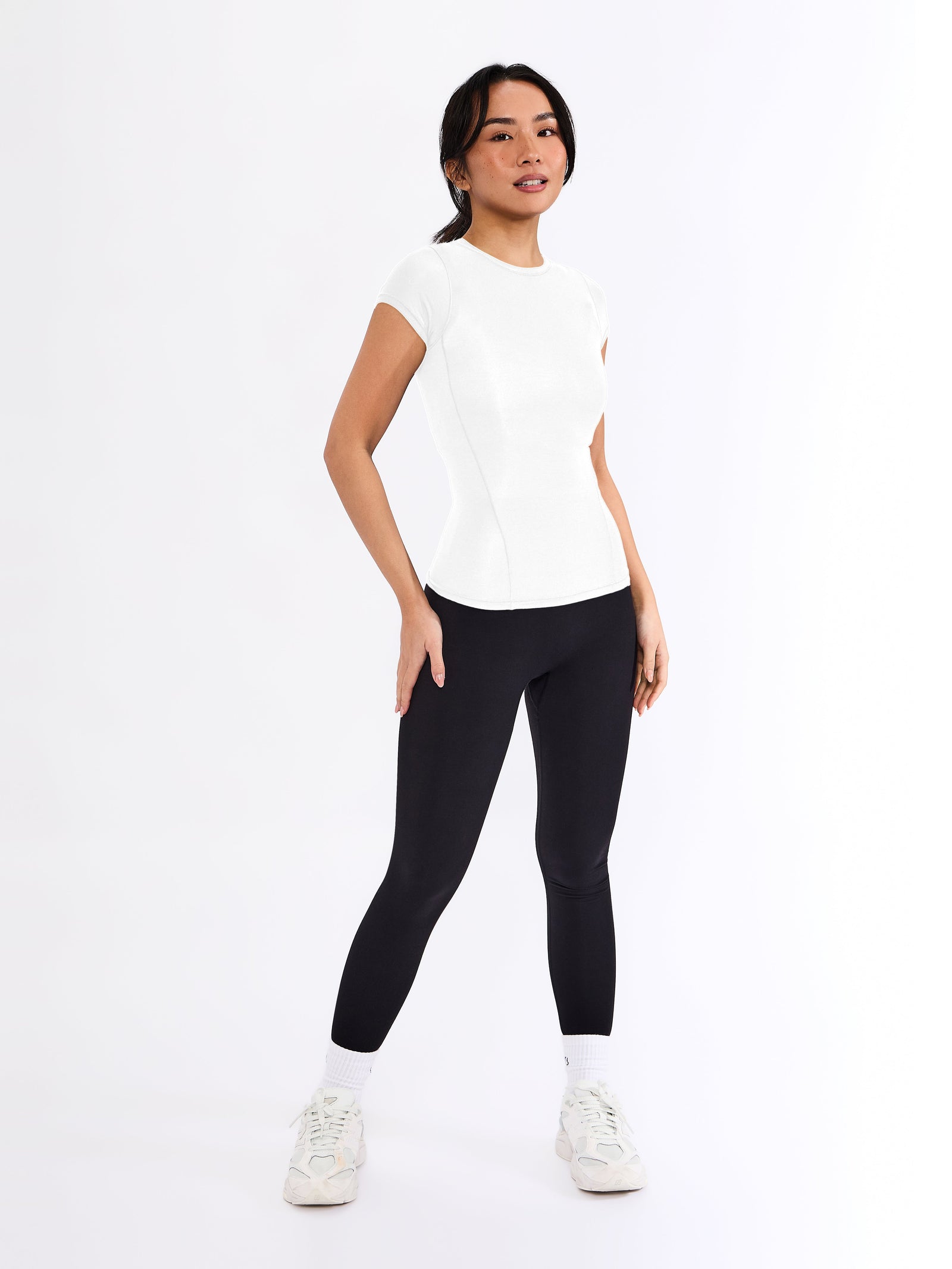 Halo Hip Tee - White