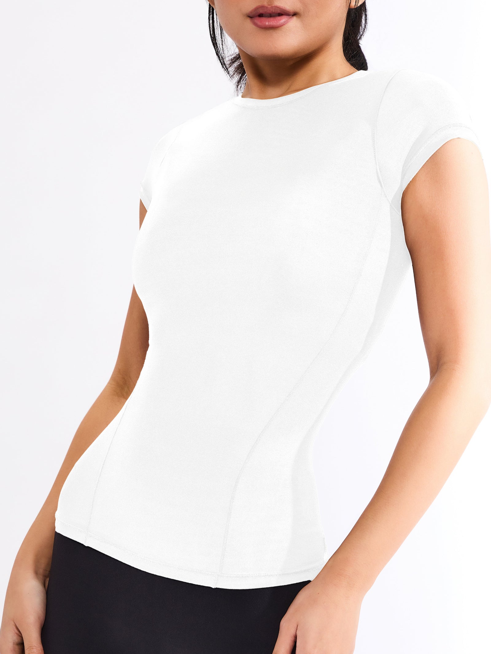 Halo Hip Tee - White