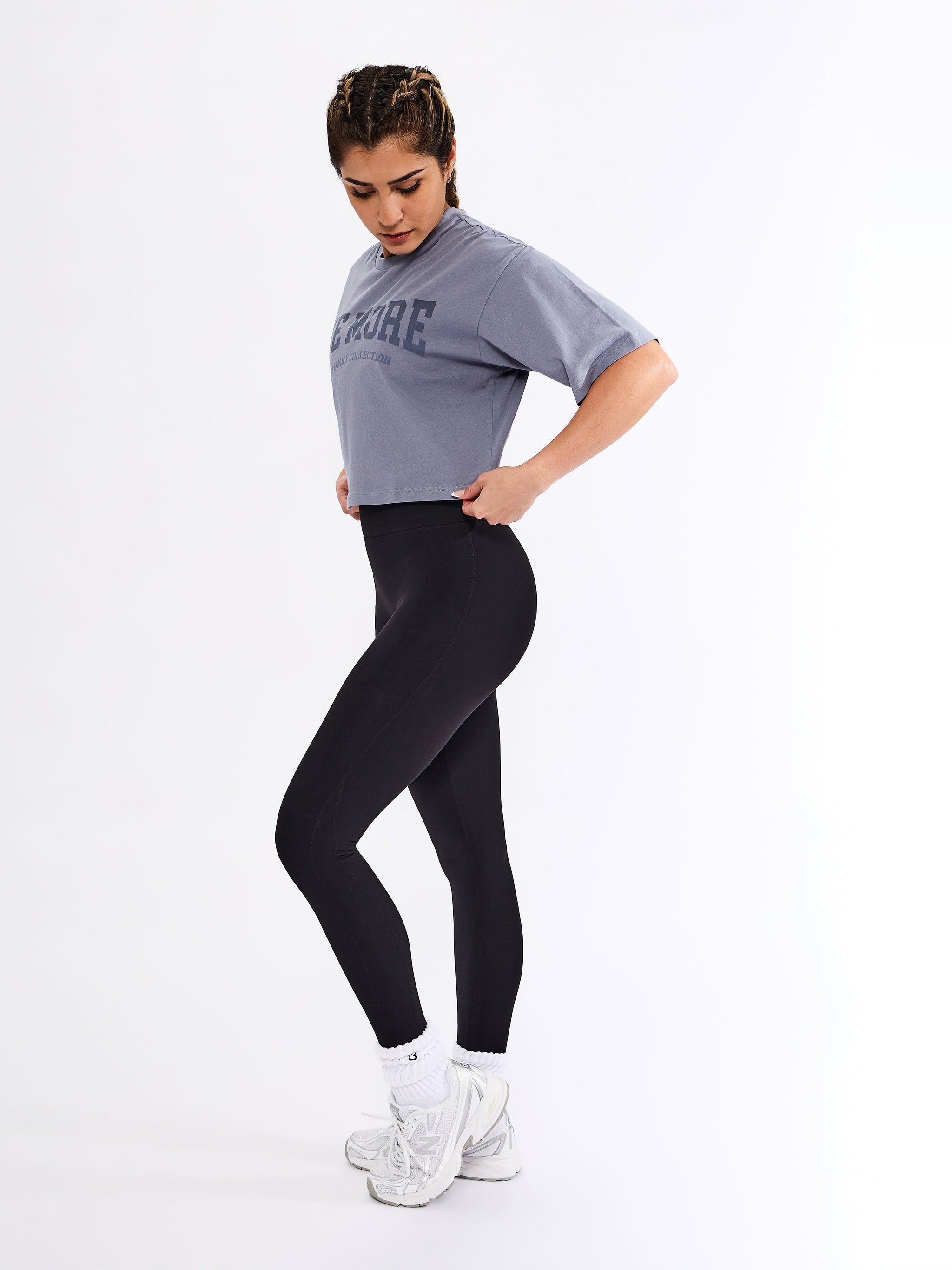 One More Crop Tee - Sterling