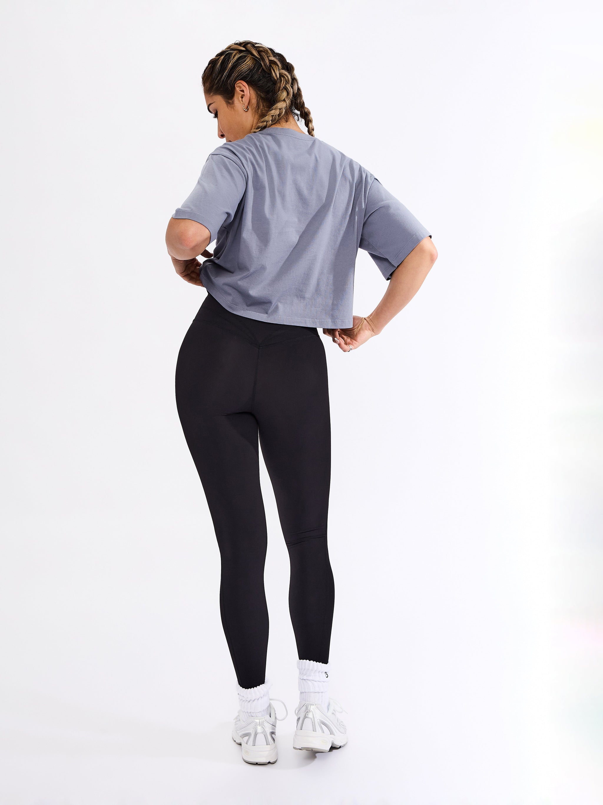 One More Crop Tee - Sterling