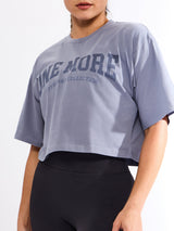 Thumbnail 2 of One More Crop Tee - Sterling, 2 of 6