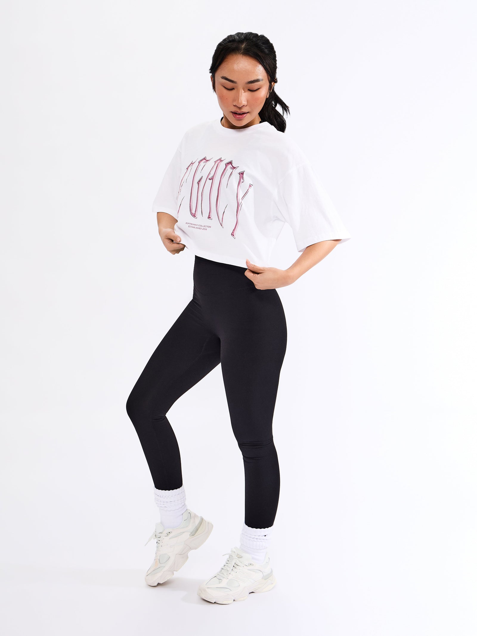 Throw Back Crop Tee - White