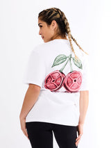 Thumbnail 2 of Cherry Weight Short Sleeve Tee - White, 2 of 4