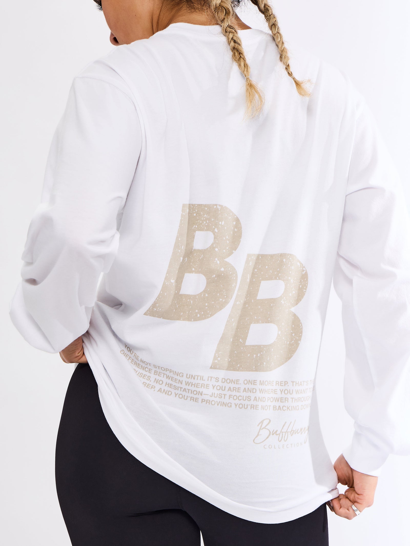 Selfie Long Sleeve Graphic Tee - White