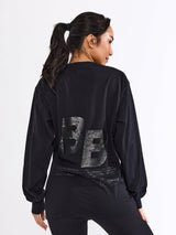 Thumbnail 3 of Selfie Long Sleeve Graphic Tee - Black, 3 of 6