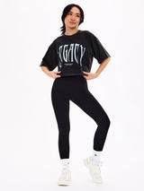 Thumbnail 6 of Throw Back Crop Tee - Vintage Black, 6 of 6