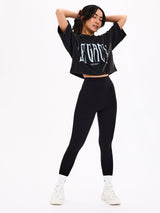 Thumbnail 5 of Throw Back Crop Tee - Vintage Black, 5 of 6