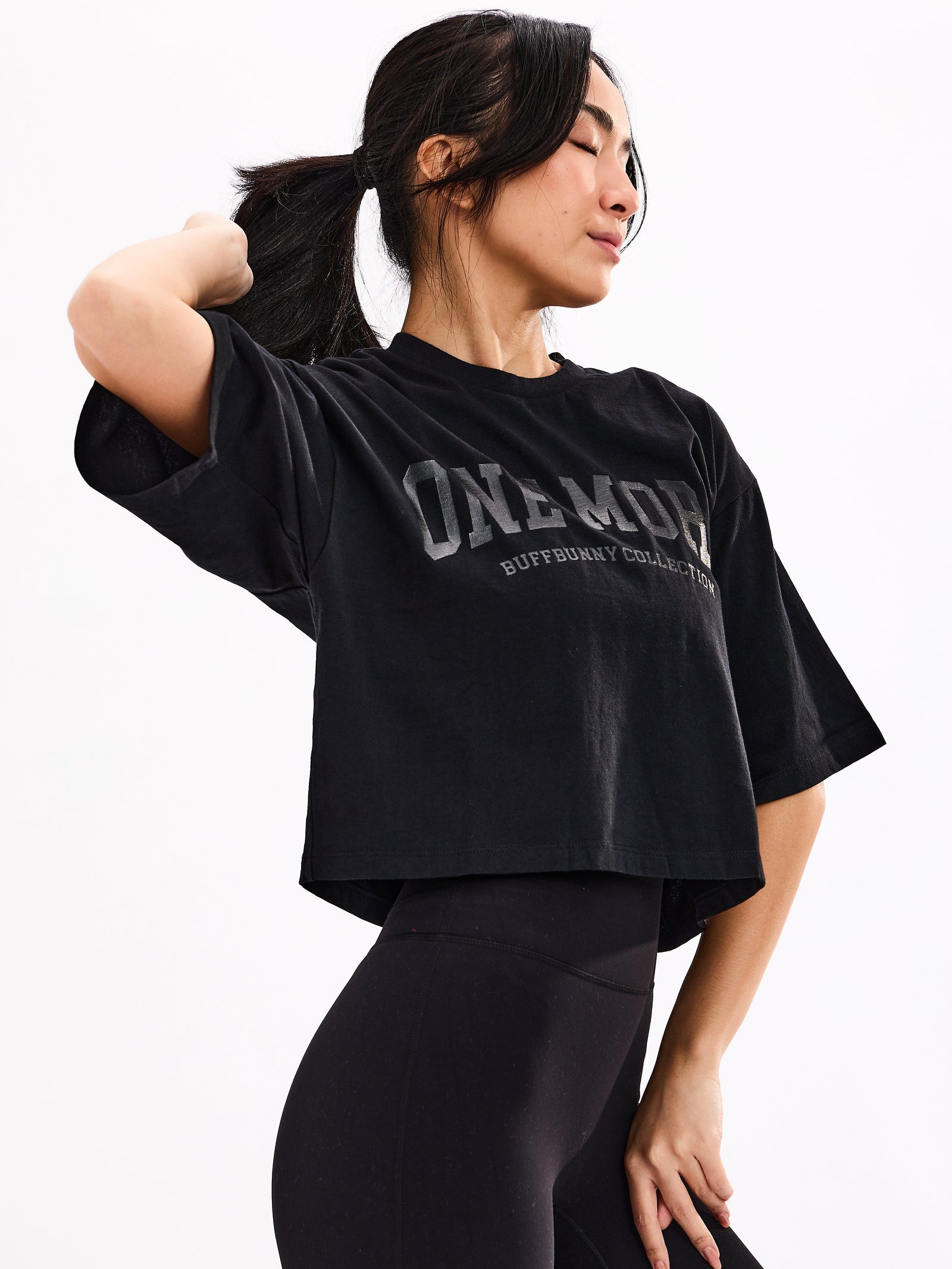 One More Crop Tee - Black
