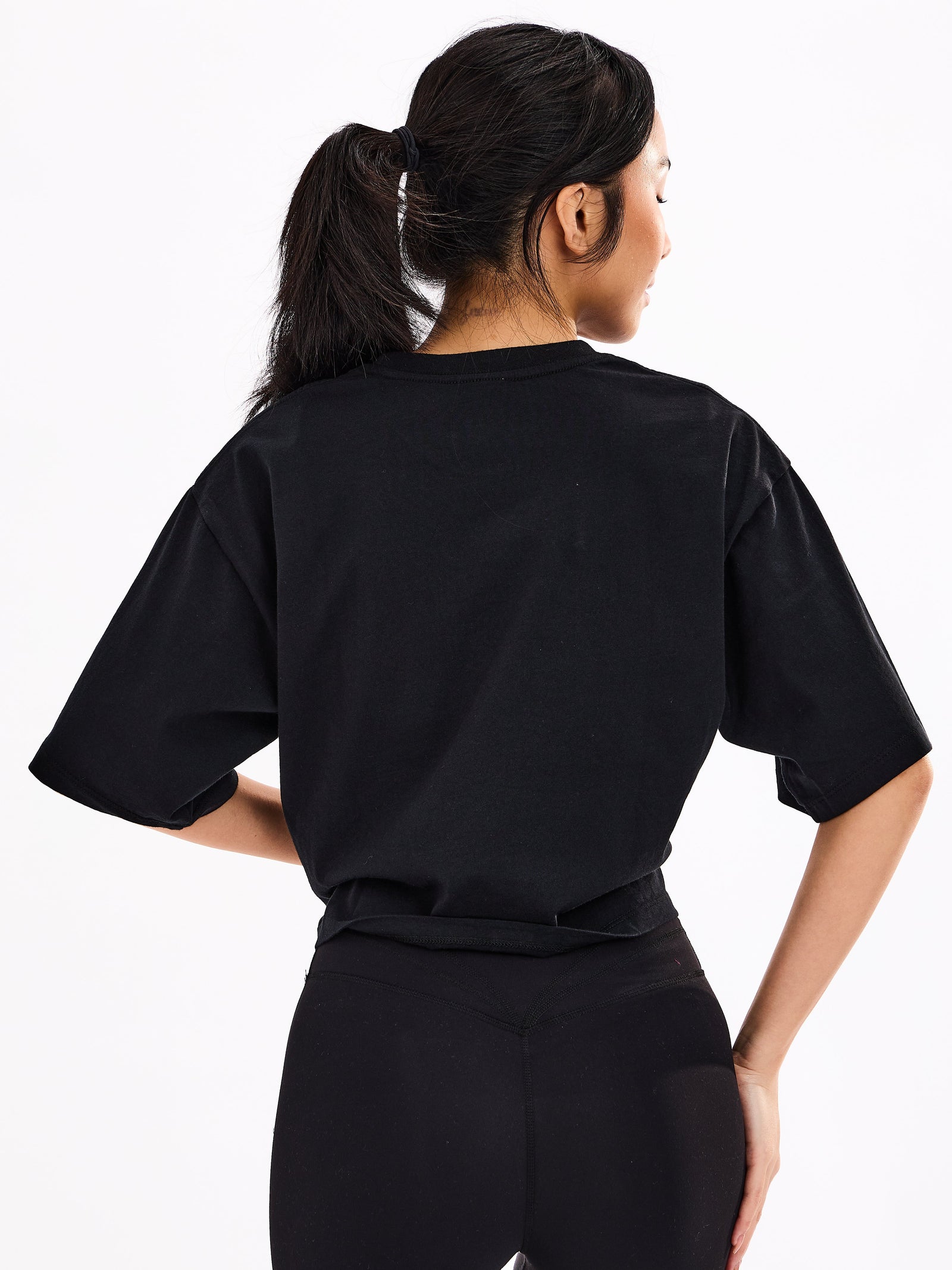 One More Crop Tee - Black