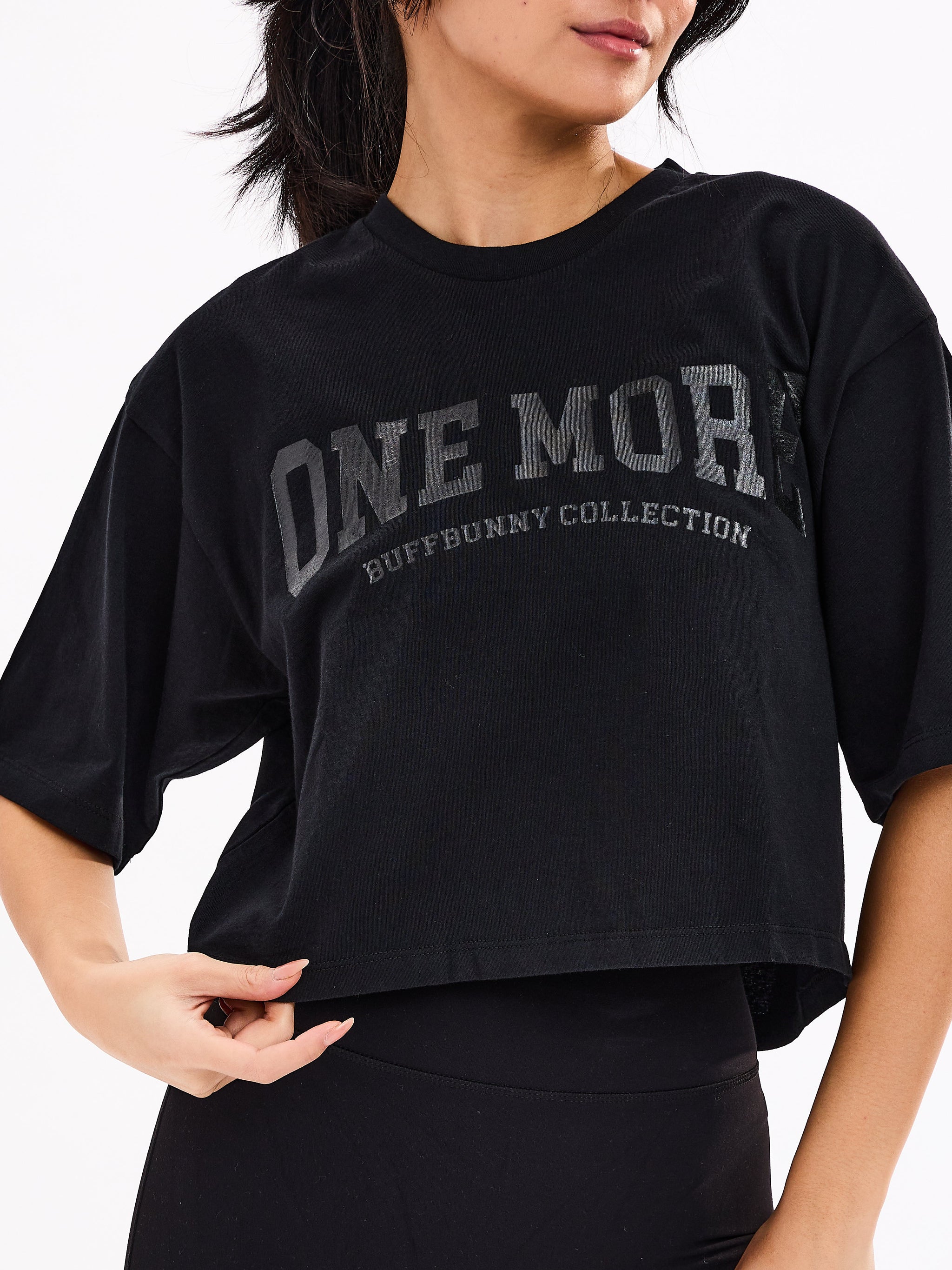 One More Crop Tee - Black