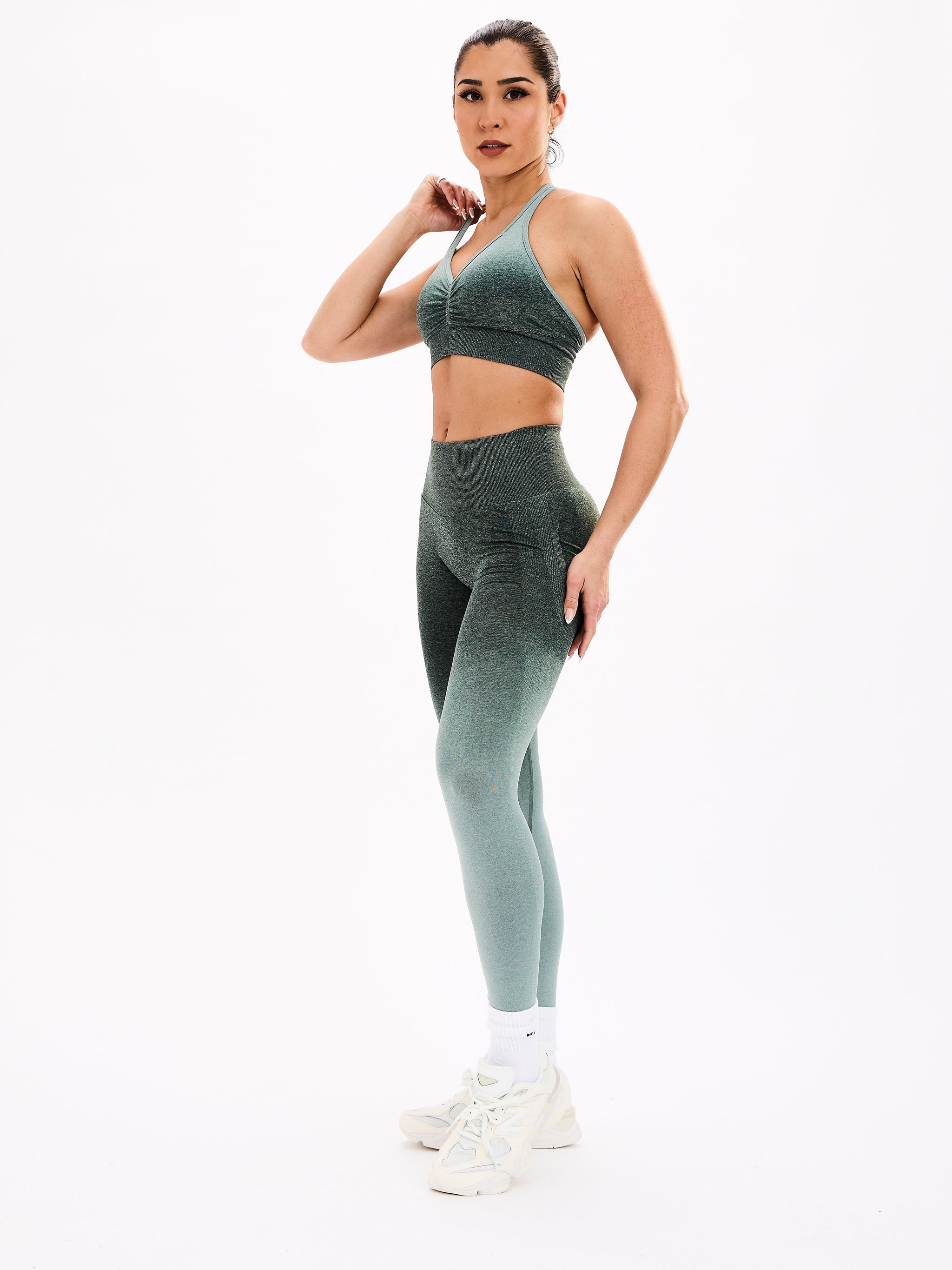 Halter Seamless Sports Bra - Garden Ombre