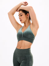 Thumbnail 2 of Halter Seamless Sports Bra - Garden Ombre, 2 of 5