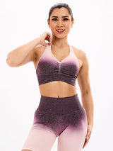 Thumbnail 4 of Halter Seamless Sports Bra - Court Ombre, 4 of 6