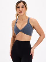 Thumbnail 3 of Twisted Curve Sports Bra - Barista Blue, 3 of 5