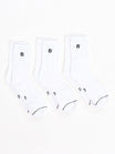 3 Pack Half Crew Socks - White