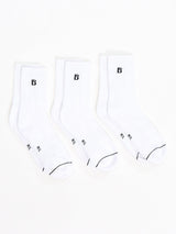 Thumbnail 1 of 3 Pack Half Crew Socks - White, 1 of 2