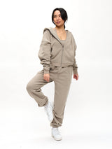 Thumbnail 2 of Plush Fleece Zip Hoodie - Neutral, 2 of 5