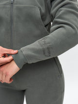 Thumbnail 3 of Plush Fleece Zip Hoodie - Frosted Sage, 3 of 6