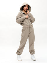 Thumbnail 4 of Plush Fleece Zip Hoodie - Neutral, 4 of 5