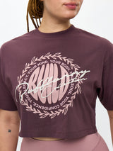 Thumbnail 3 of Build Crop Tee - Smoked Cherry, 3 of 4