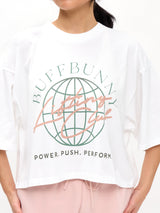 Thumbnail 2 of Lifting Club Crop Tee - White, 2 of 3