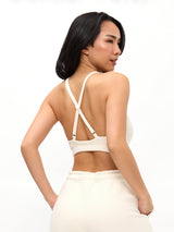 Thumbnail 2 of Plush Fleece Bralette - Oat Milk, 2 of 5