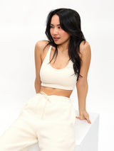 Thumbnail 1 of Plush Fleece Bralette - Oat Milk, 1 of 5
