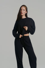 Thumbnail 4 of Threads Crew Pullover - Onyx Black, 4 of 5