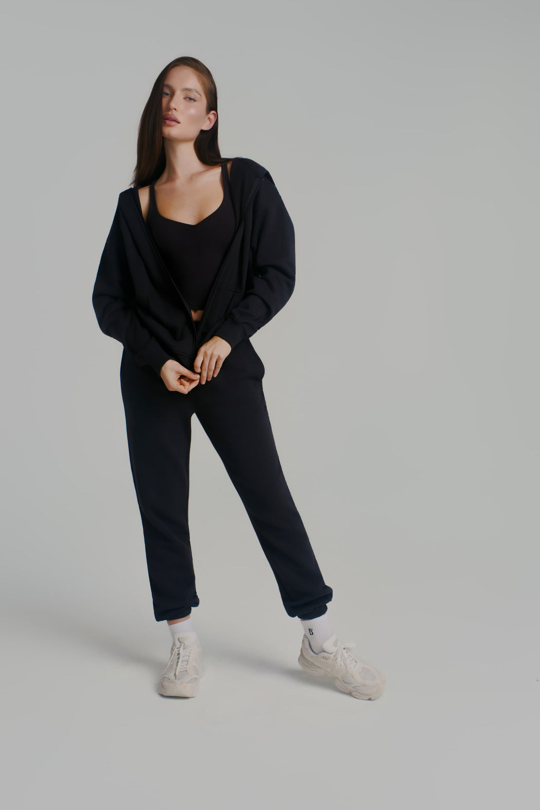 **PREORDER** Threads Zip Hoodie - Onyx Black