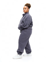 Thumbnail 5 of Plush Fleece Quarter Zip Pullover - Blue Steel, 5 of 5